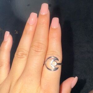 Silver Moon Ring